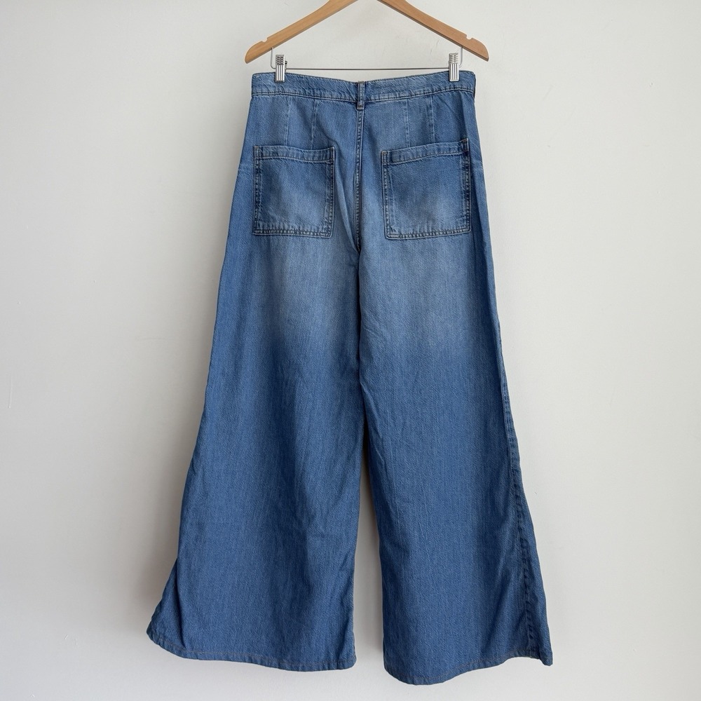 Anthropologie Pilcro Jeans 29 The Jane High Rise Wide Leg Denim Flare Boho - Picture 5 of 13